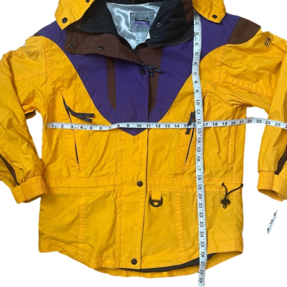 VINTAGE 90 Slalom Sports Ski Snowboarding Winter Full Zip Jacket Women's Size 10 - Picture 9 of 9